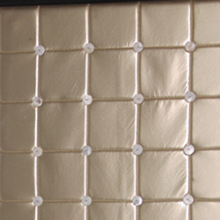84" Gold Fabric Folding Two Panel Screen Room Divider