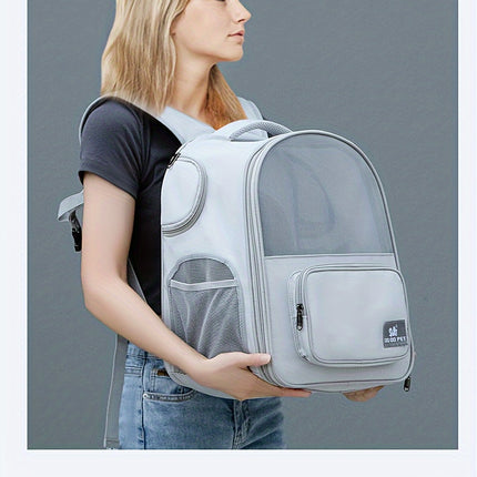 Portable And Breathable Pet Carrier Backpack For Cats, Suitable For Outdoor Activities, With Large Capacity And Expandable Cat Cage