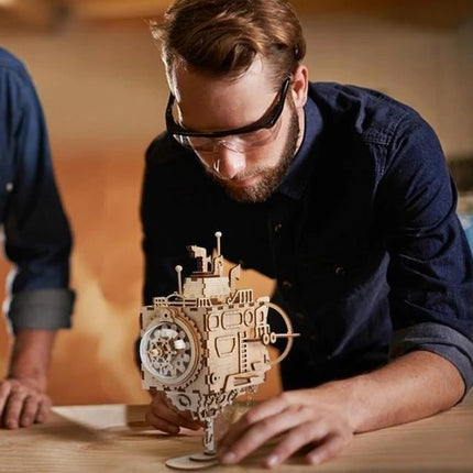 Wooden submarine puzzle