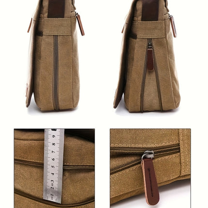 A Men'S Shoulder Bag, Single Piece, Crossbody Canvas Bag