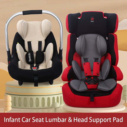 2 P Child Safety Seat Waist Cushion + Headrest Pad, Washable Cover for Stroller