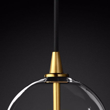 Simple Glass Chandelier Transparent Ball Lamp