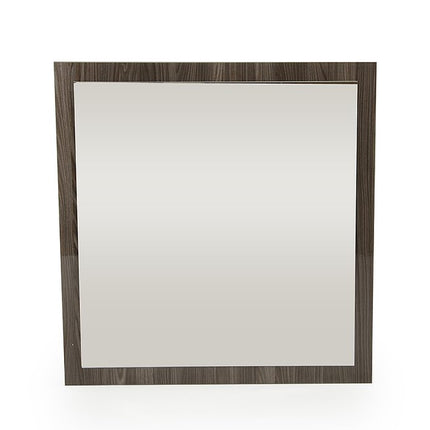 41" Gray Square Wood Framed Accent Mirror
