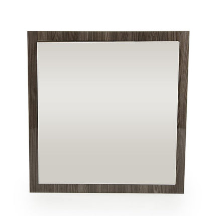 41" Gray Square Wood Framed Accent Mirror