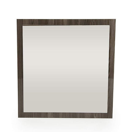 41" Gray Square Framed Mounted Accent Mirror