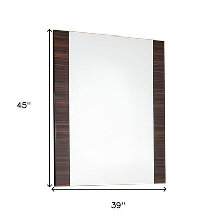 45" Ebony Wood Framed Accent Mirror