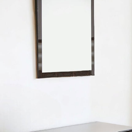 41" Ebony Wood Framed Mounted Dresser Mirror