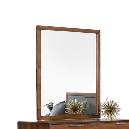 40" Brown Wood Framed Mounted Dresser Mirror