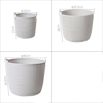 Home Simple Solid Color Clothes Storage Laundry Basket