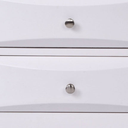 25" Espresso Three Drawers Solid Wood Nightstand