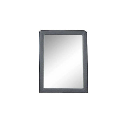 36" Light Gray Framed Mirror