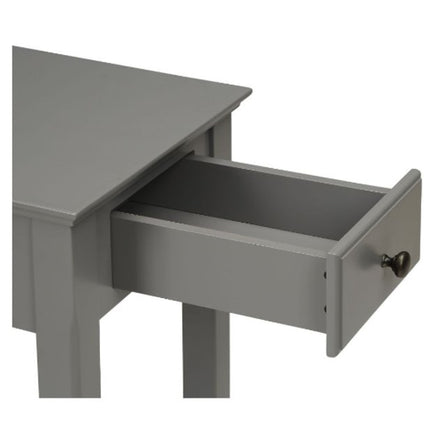 23" Gray Solid and Manufactured Wood End Table