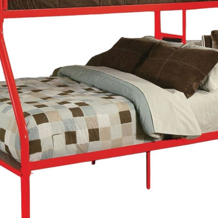 78" X 54" X 60" Twin Over Full Purple Metal Tube Bunk Bed