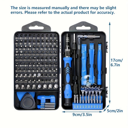 A Comprehensive 138-In-1 Repair Toolkit That Includes a Brush, a Precision Screwdriver Set