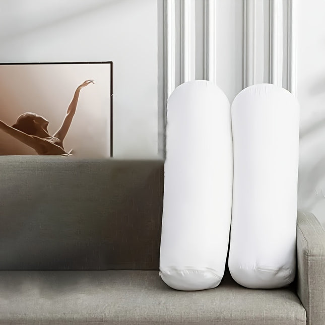 1pc Long Cylindrical Pillow Insert for Women's Side Sleeping, Leg-Hugging Pillow Core,