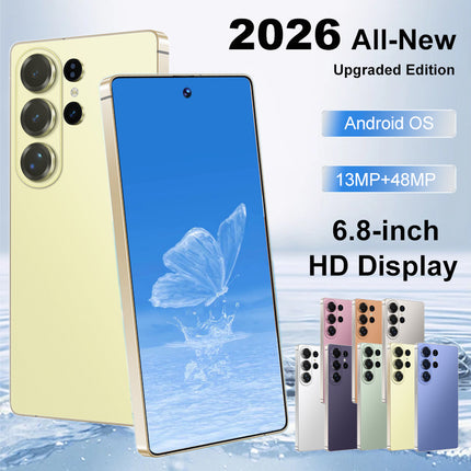 Newly Upgraded 2026 Unlocked Smartphone With Large 6.8 Inch HD Screen 8GB RAM Plus 256GB Storage