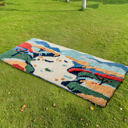 Green Moss Carpet Art Natural Thickened Fleece Bedroom