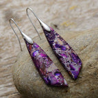 Purple silver / 1 pair