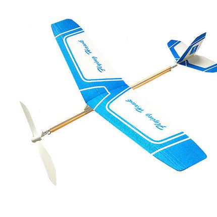 Double - wing rubber - powered aircraft