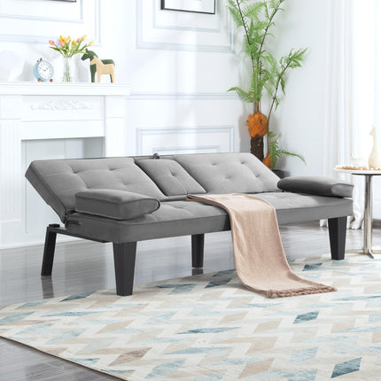 Sofa Bed That Can Be Folded, Featuring an Adjustable Lounge Chair with Removable Armrests