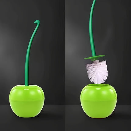 1pc Cherry Shaped Toilet Brush, Long Handle Soft Bristle Household Cleaning Brush, Clean Dead Corners, Bathroom Cleaning Supplies