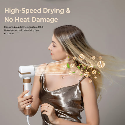 7-in-1 Ionic Hair Dryer & Styler Kit - 1400W High-Power Hair Dryer with Automatic Curling Wand