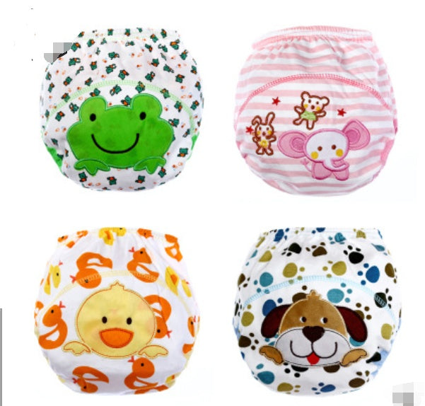 cartoon diaper pants baby learning pants infant cotton