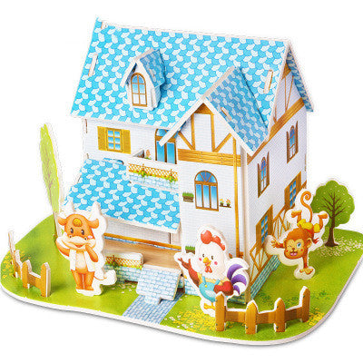 Children's house three-dimensional puzzle