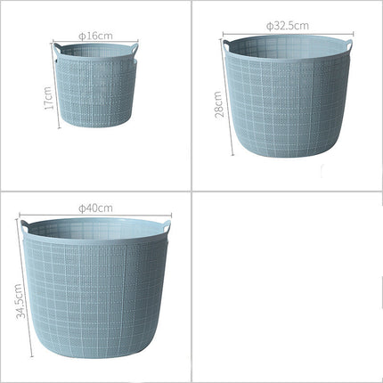 Home Simple Solid Color Clothes Storage Laundry Basket