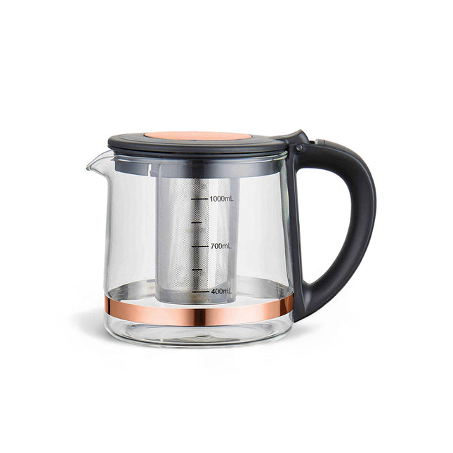 Electric Tea Maker Kettle Glass Infuser 4.4 lb, 2.10 Quarts Teapot BPA-free Stainless Steel, Automatic Shut-Off,