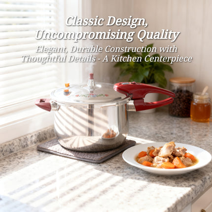 9L Unique Print Design, Multi-Size Large Capacity Extra Thick Super Safe Stainless Steel Multi-Layer Fast Cooking