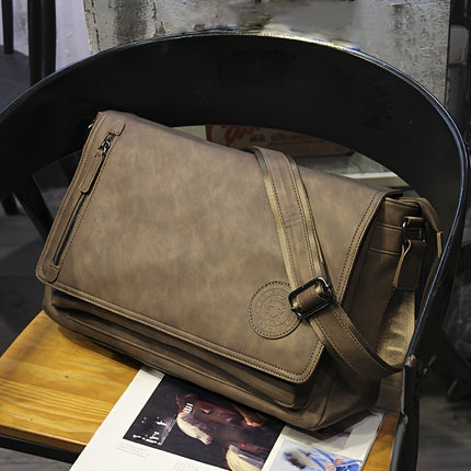New high-capacity messenger bag retro Korean version Men's bag single shoulder bag crossbody bag casual