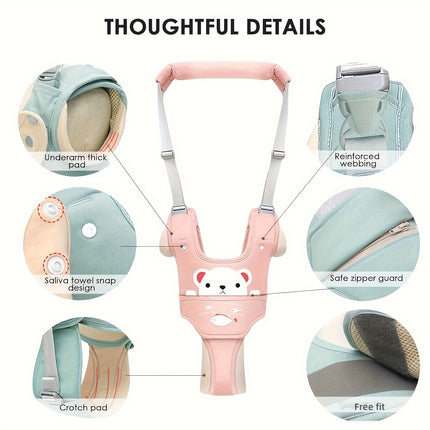 A One-Piece Walking Harness with a Handheld Walking Aid Strap, Adjustable Safety Harness