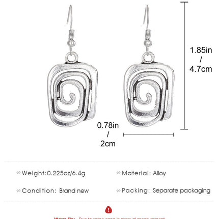 Geometric Alloy Pendant Earrings