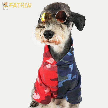 FATHIN Dog Clothes Pupreme Pawmain French Bulldog Shirt Dog Sweater Sport Retro Chihuahua Cat Pet Clothes S-XXL