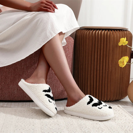 Funny Bat Slipper Halloween Pumpkin Flat Indoor House Shoes