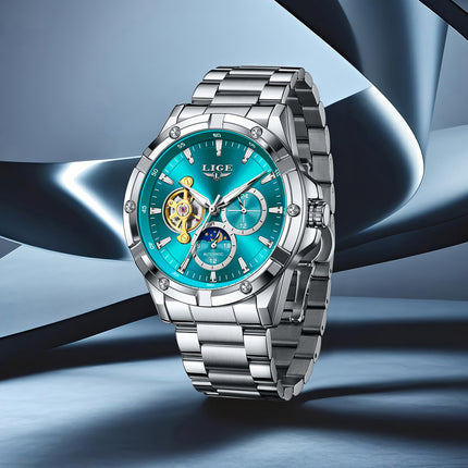Luxury Stainless Steel Case, Luminous Hands, Date &