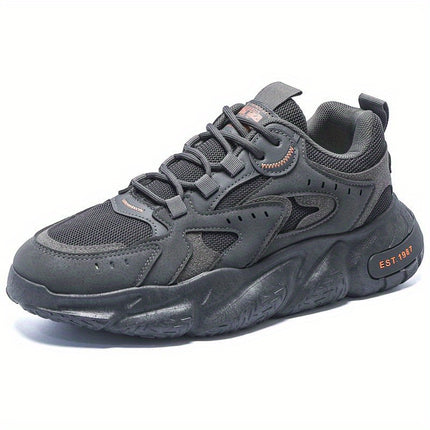 Men's Breathable Mesh Sports Sneakers -  & PVC Low-Top Cushioning Running Shoes