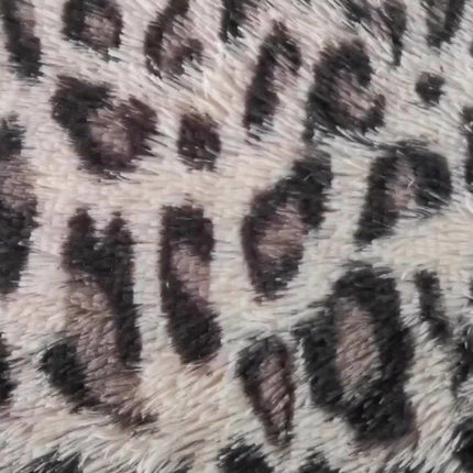 long plush Mat, light yellow with black spots tie-dye design, suitable for living room and bedroom