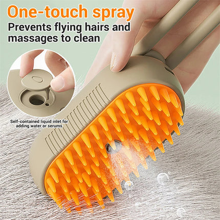 Cat Steam Brush Steamy Dog Brush3In1Electric Spray Cat Hair Brushes For Massage Pet ...