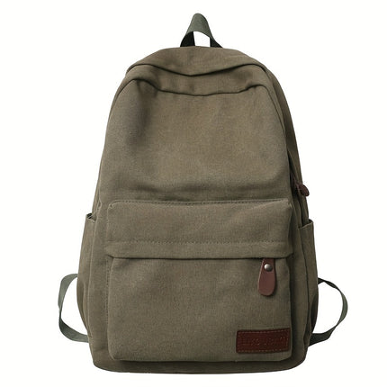 1 Simple Reusable Backpack, Durable Outdoor Canvas Bag - Suitable for, Daily Commute