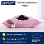 Pink Unilateral / Low Loft Pillow 48x74cm