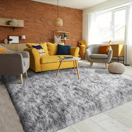 Fluffy Tie-Dye Carpet, Machine-Washable Indoor Carpet, Anti-Slip Modern Carpet