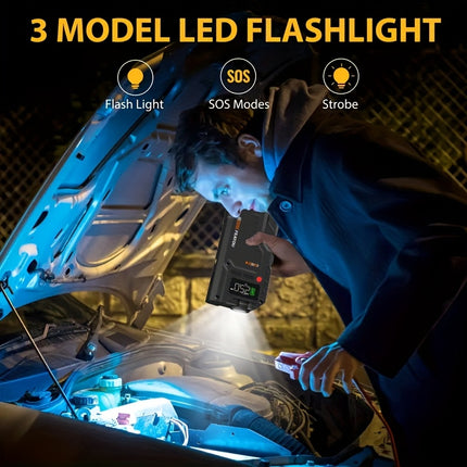 Car Air Compressor Jump Starter with Air Compressor, Battery Jump Starter Portable Peak