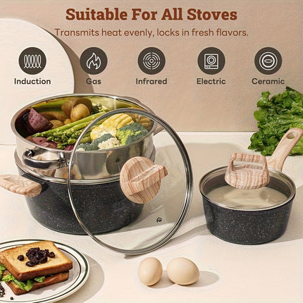 16pcs Pots And Pans Set, Nonstick Cookware Sets