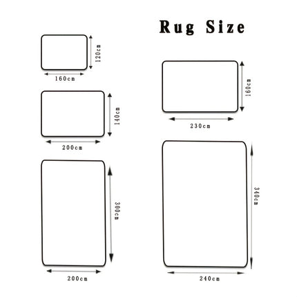 New ultra-soft Nordic long-haired carpet, white and black, pet-friendly, non-slip