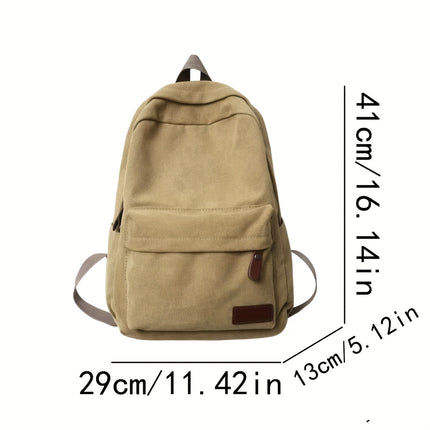 1 Simple Reusable Backpack, Durable Outdoor Canvas Bag - Suitable for, Daily Commute
