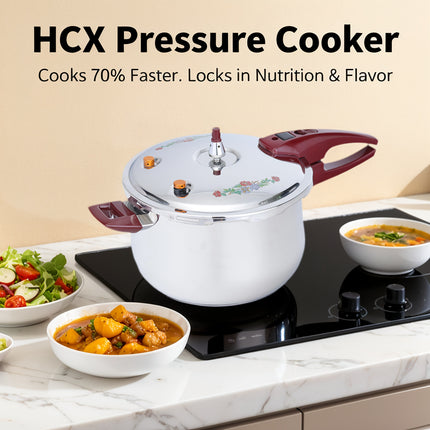 24cm 7L Multi-Functional Food Grade Stainless Steel Pressure Cooker with, 100 PSI Bottom