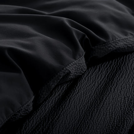 1 Set Seersucker Bed Set - King Size Duvet Cover & 2 Pillowcases (Queen Compatible)