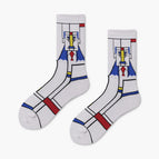 White And Blue Robot / Men's Free Size 39 To 44